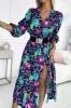 Lottie Purple and Green Floral Midi Dress sold by Va Va Voom