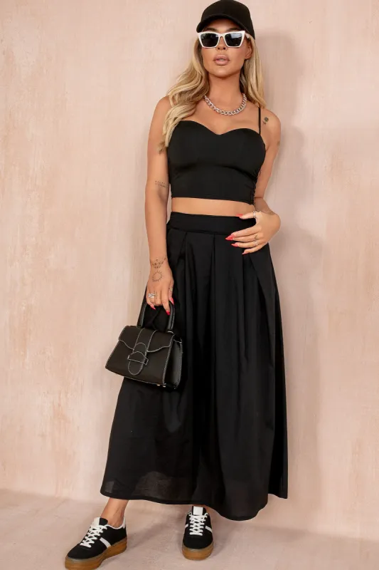 Raya Black Cami Crop Top sold by Va Va Voom