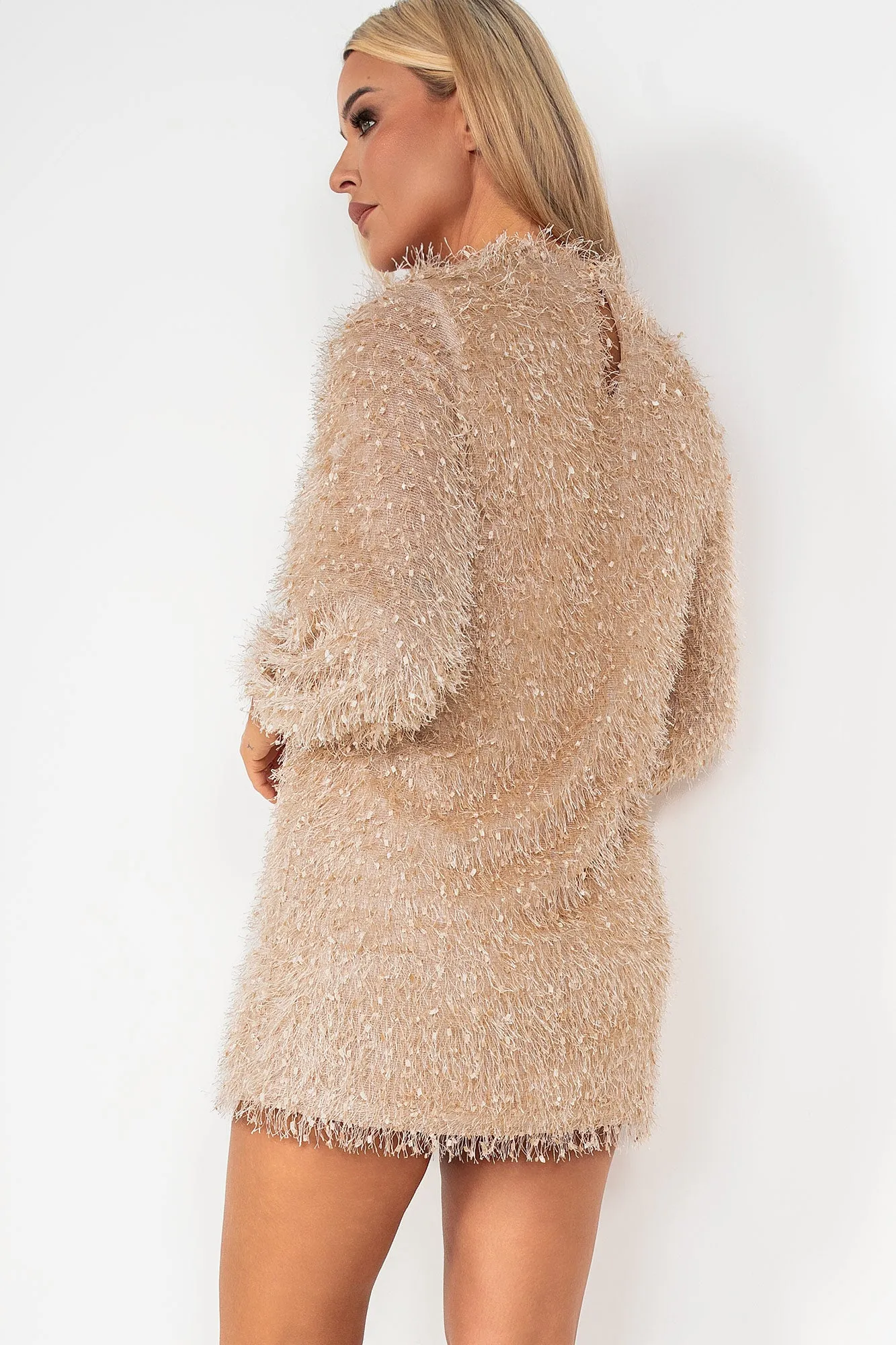 Sutton Nude Tassel Dress sold by Va Va Voom product image thumbnail 2