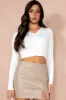 Zamira White Ribbed Top sold by Va Va Voom