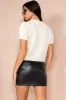 Grayson Black Faux Leather Skirt sold by Va Va Voom
