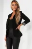 Ayden Black Leopard Print Cuff Blazer sold by Va Va Voom