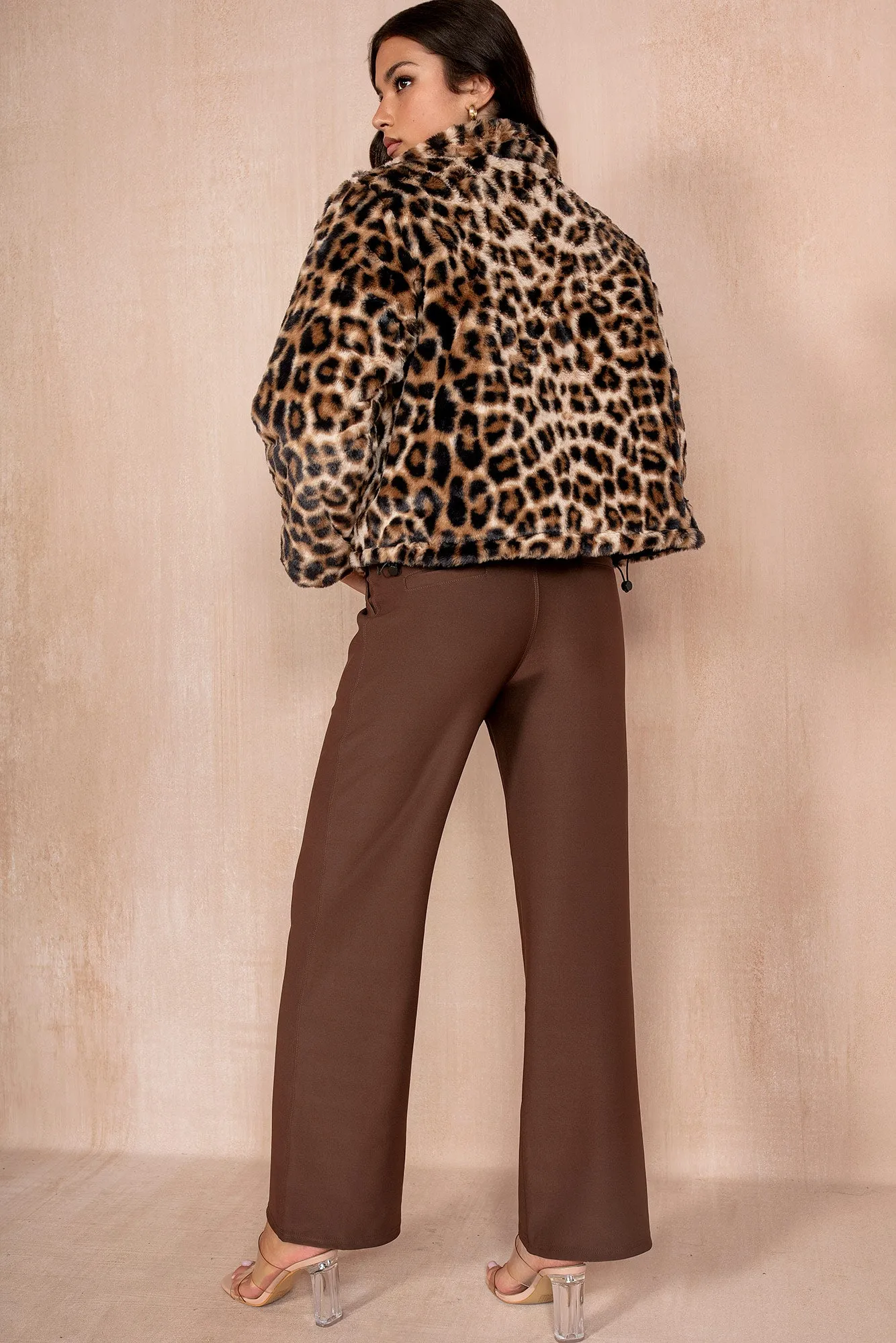Hazel Chocolate Straight Leg Trousers sold by Va Va Voom product image thumbnail 2