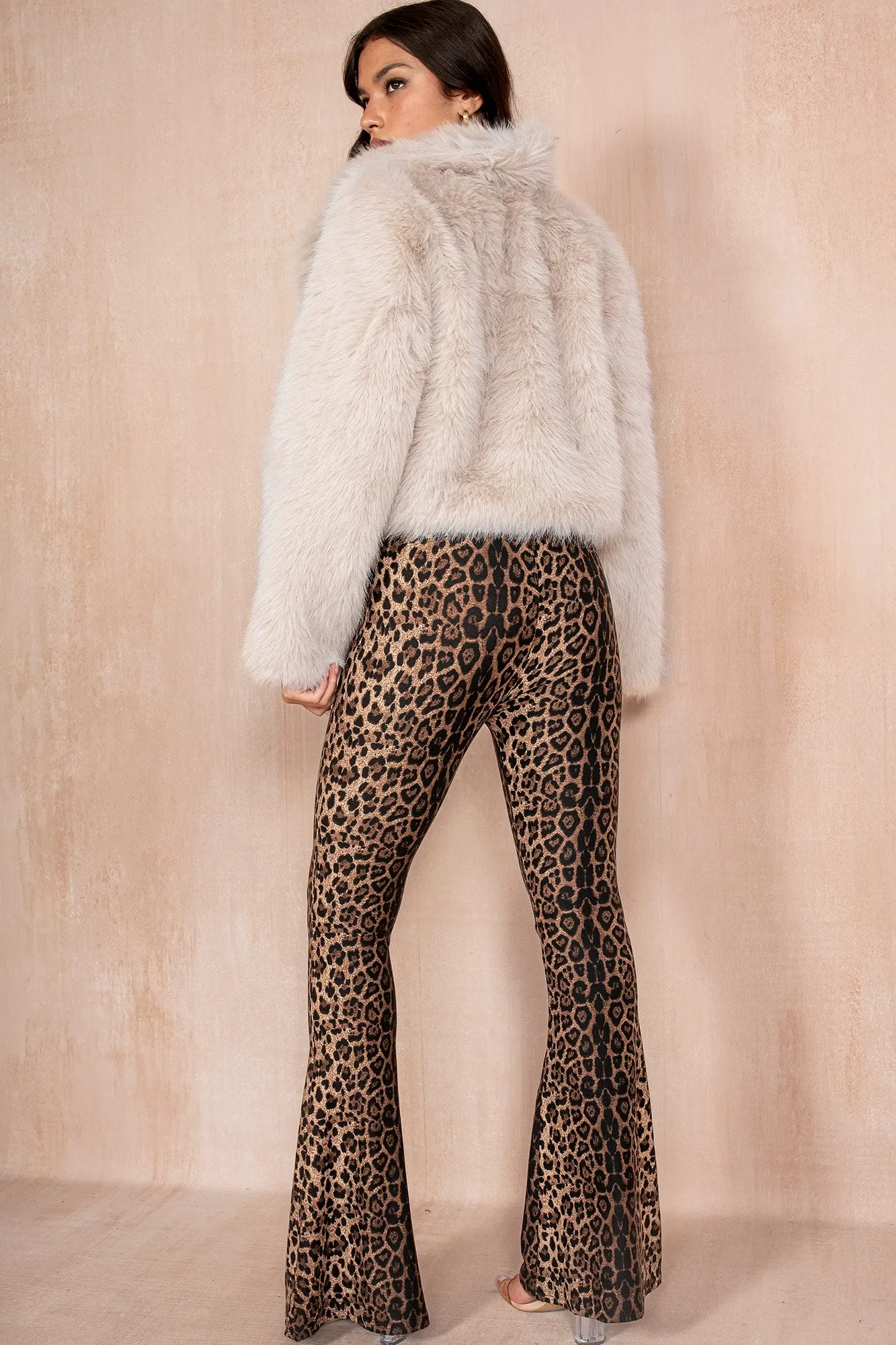 Janet Leopard Print Flared Leggings sold by Va Va Voom product image thumbnail 2