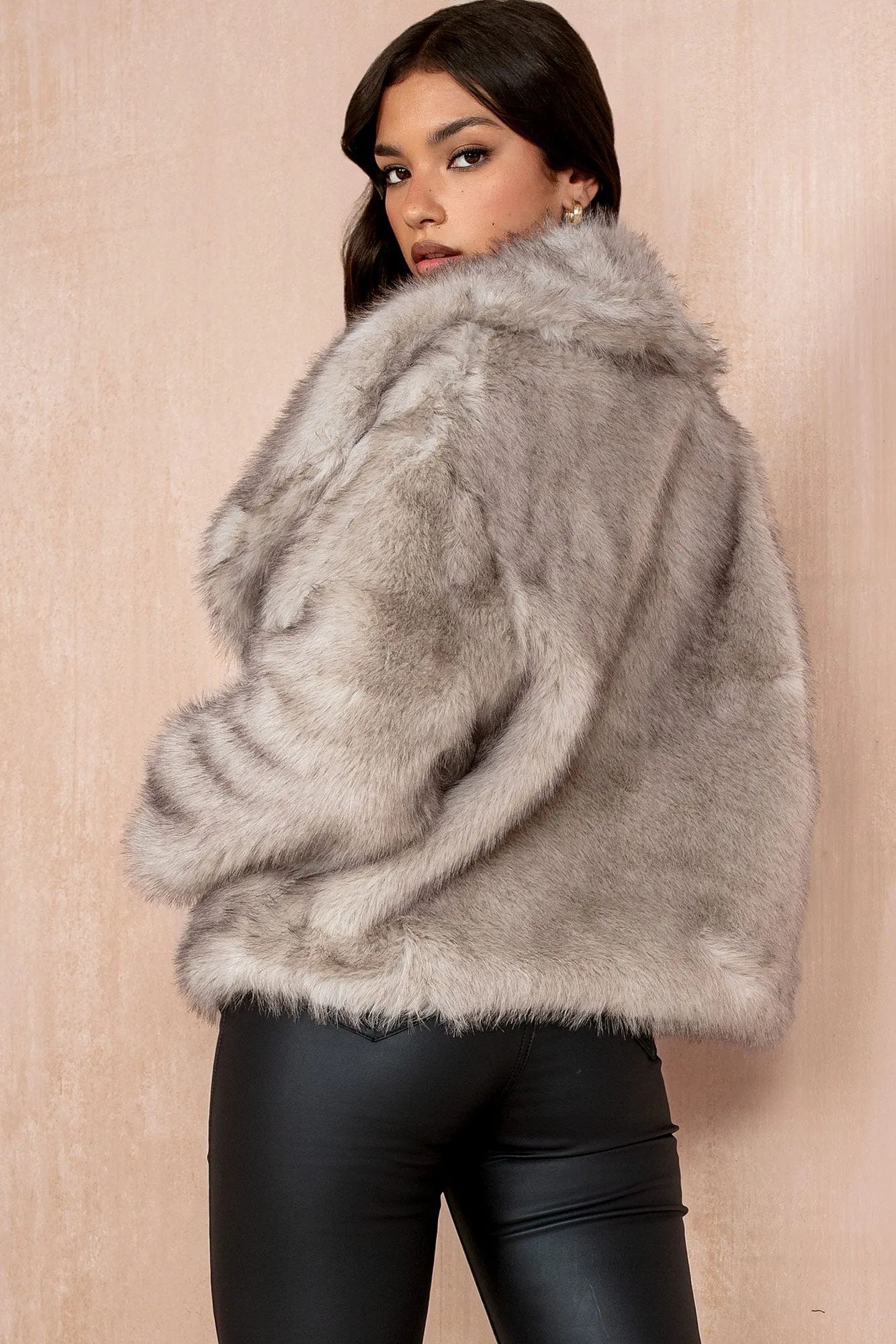 Tiara Stone Faux Fur Coat sold by Va Va Voom product image thumbnail 2