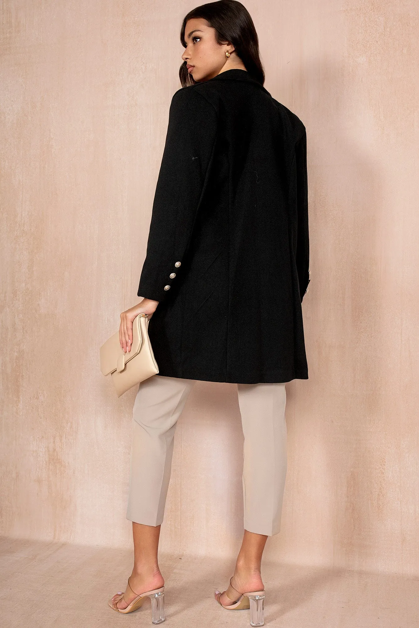 Julissa Black Double Breasted Coat sold by Vavavoom product image thumbnail 2