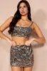 Gretta Leopard Print Sequin Top sold by Va Va Voom