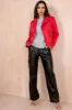 Harper Black Leather Look Cargo Trousers sold by Va Va Voom