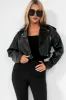 Bertha Black Leather Look Jacket sold by Va Va Voom