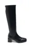 Oline Black Leather Look Boots sold by Va Va Voom