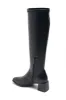 Oline Black Leather Look Boots sold by Va Va Voom