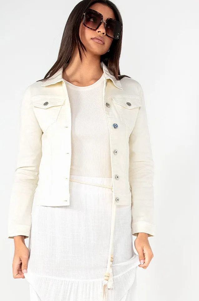 Breda Cream Denim Jacket sold by Va Va Voom product image thumbnail 5