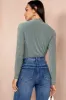 Aria Khaki Slinky Wrap Bodysuit sold by Va Va Voom