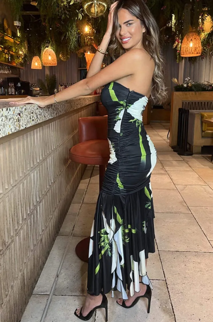 Belle Black Floral Dress sold by Va Va Voom product image thumbnail 5