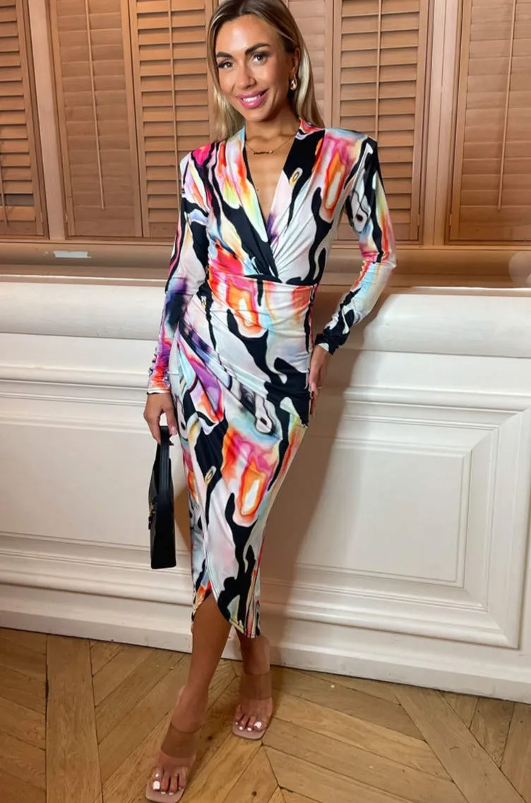 Betty Multi Print Dress sold by Va Va Voom product image thumbnail 5