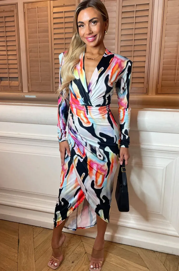 Betty Multi Print Dress sold by Va Va Voom product image thumbnail 3