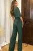 Farida Green Shimmer Jumpsuit sold by Va Va Voom