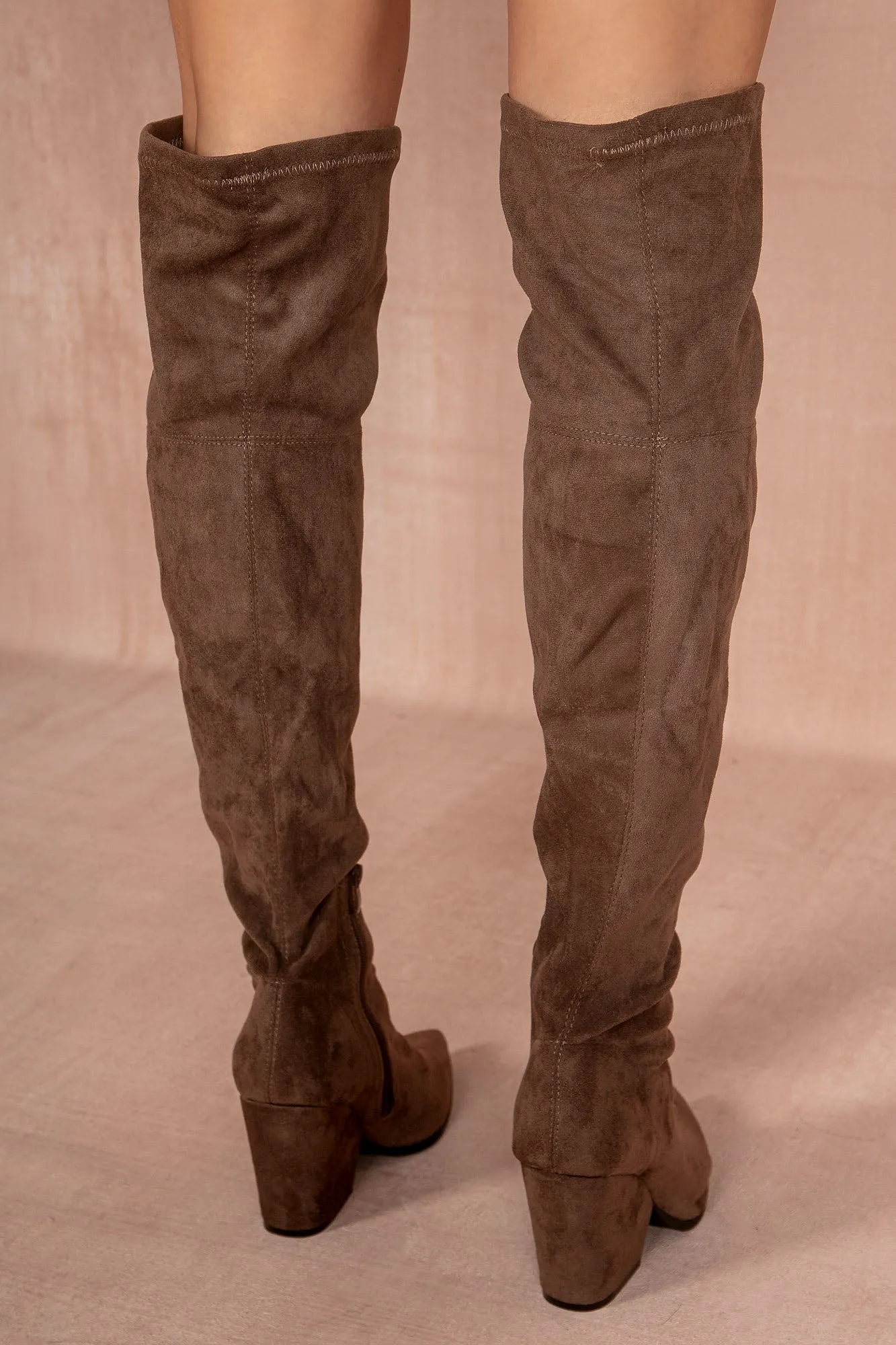 Gala Chocolate Suedette Over The Knee Boots sold by Va Va Voom product image thumbnail 2