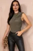 Darci Khaki Mesh Bodysuit sold by Va Va Voom