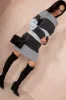 Dory Grey Striped Knit Dress sold by Va Va Voom