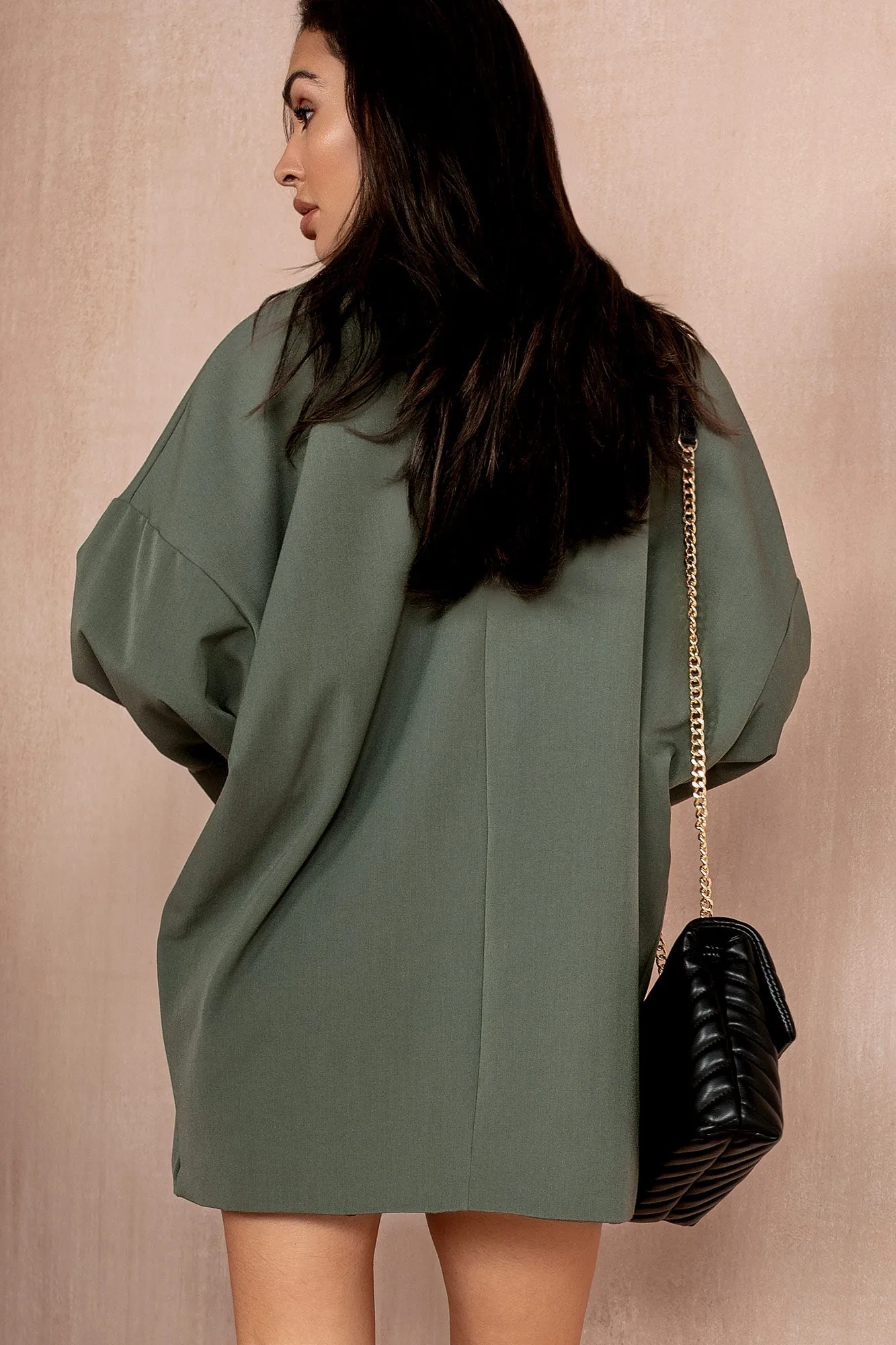 Lennie Khaki Oversized Blazer sold by Va Va Voom product image thumbnail 2