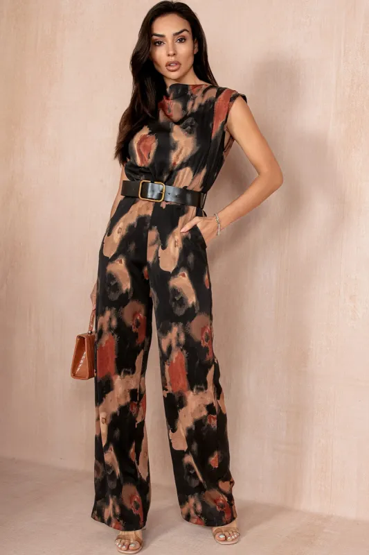 Haley Multi Belted Jumpsuit sold by Va Va Voom