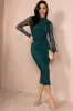 Earlene Teal Mesh Dress sold by Va Va Voom