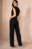 Serenity Black Belted Jumpsuit sold by Va Va Voom