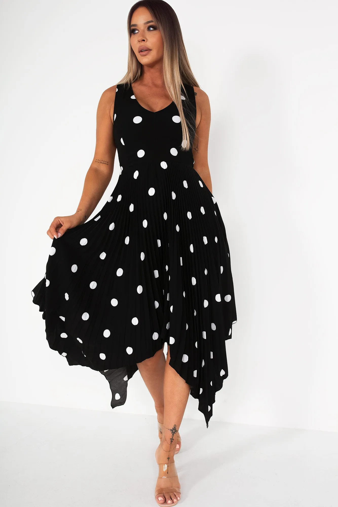 Orlena Black Polka Dot Dress sold by Va Va Voom product image thumbnail 5