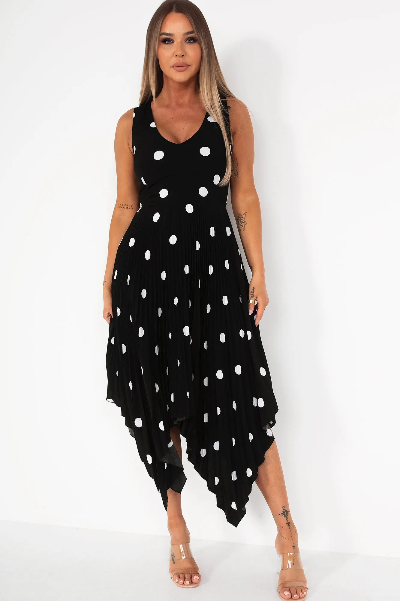 Orlena Black Polka Dot Dress sold by Va Va Voom product image thumbnail 3