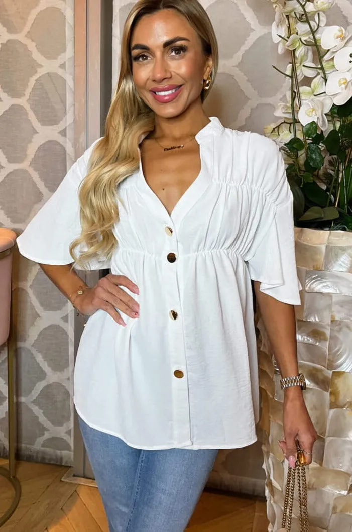 Aurora Cream Smock Top sold by Va Va Voom product image thumbnail 3