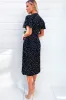 Issy Navy Polka Dot Midi Dress sold by Va Va Voom