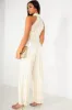 Gwen Cream and Gold Plisse Jumpsuit sold by Va Va Voom