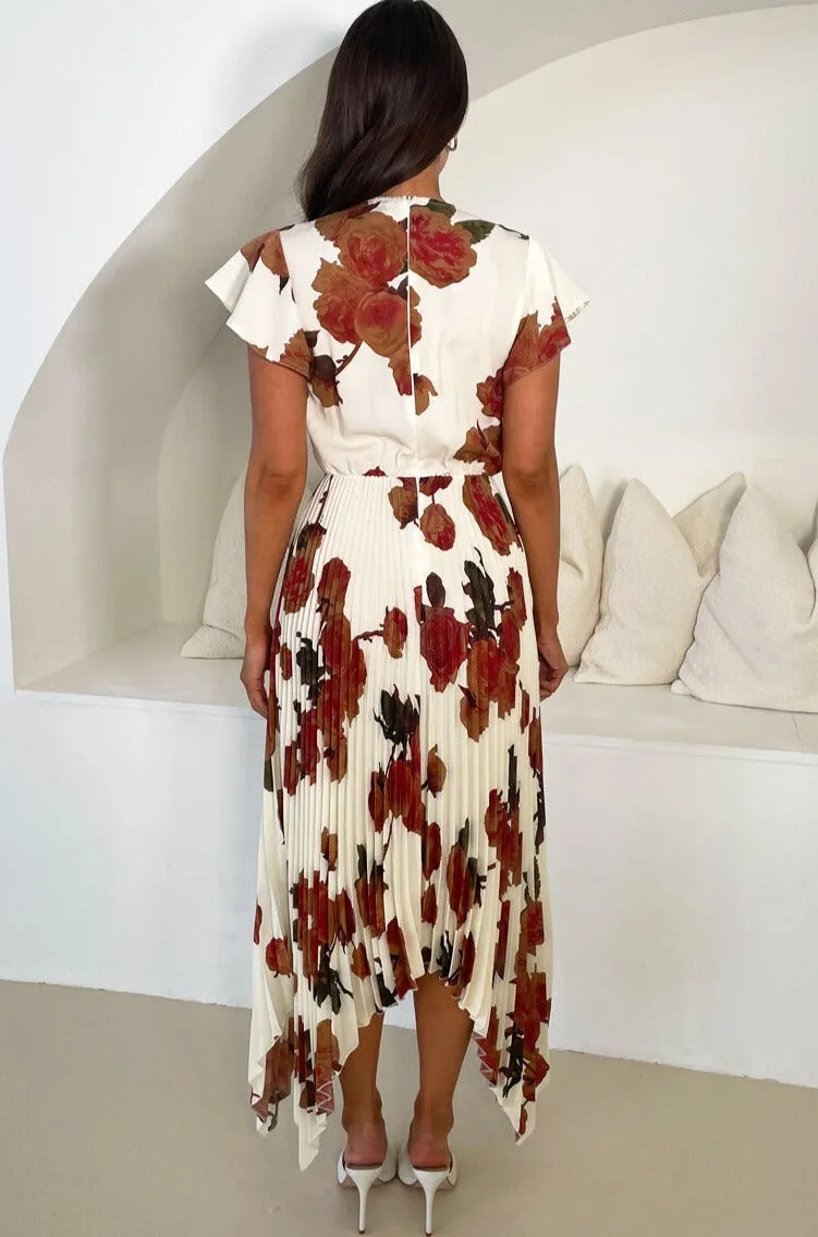 Birta Cream Floral Dress sold by Va Va Voom product image thumbnail 2