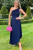 Charleen Navy Pleated Dress sold by Va Va Voom