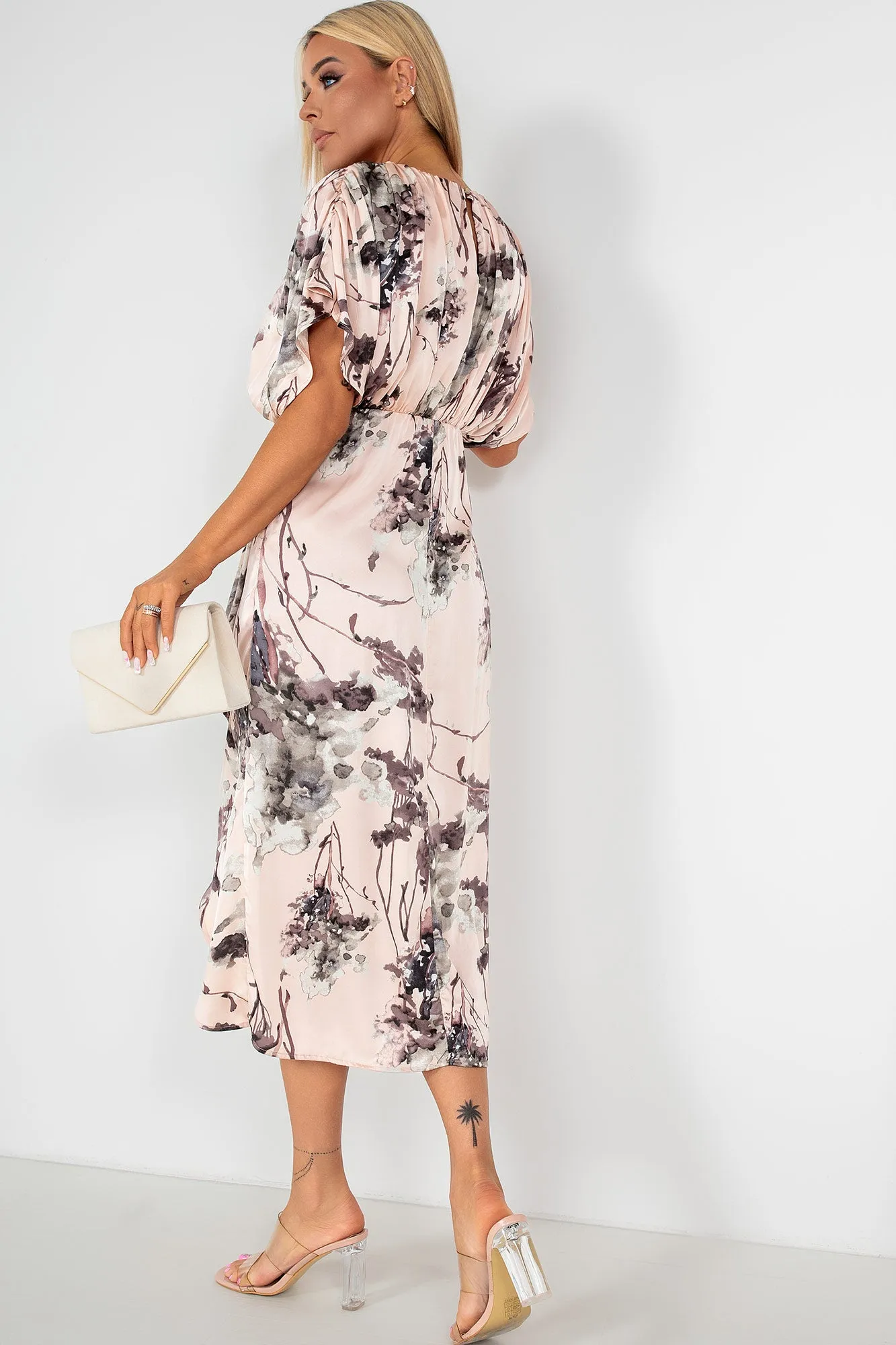 Hannah Dusty Pink Print Dress sold by Va Va Voom product image thumbnail 2