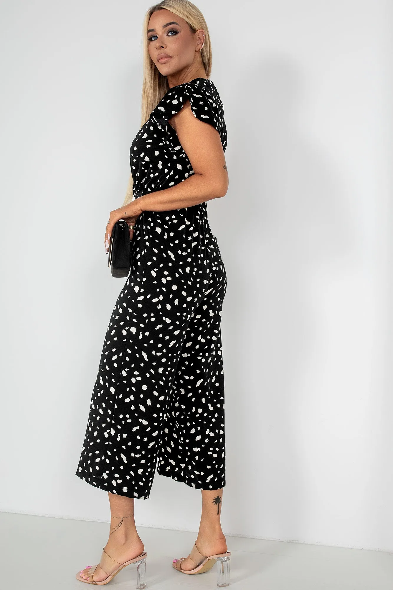 Brenley Black Print Jumpsuit sold by Va Va Voom product image thumbnail 2