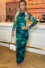Cameron Green Mesh Print Dress sold by Va Va Voom