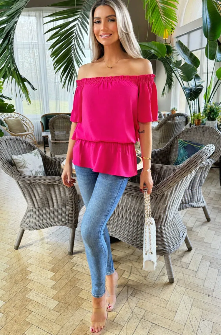 Aliza Pink Bardot Top sold by Va Va Voom product image thumbnail 2
