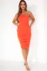 Bella Orange One Shoulder Dress sold by Va Va Voom