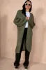 Catherine Khaki Chunky Knit Cardigan sold by Va Va Voom