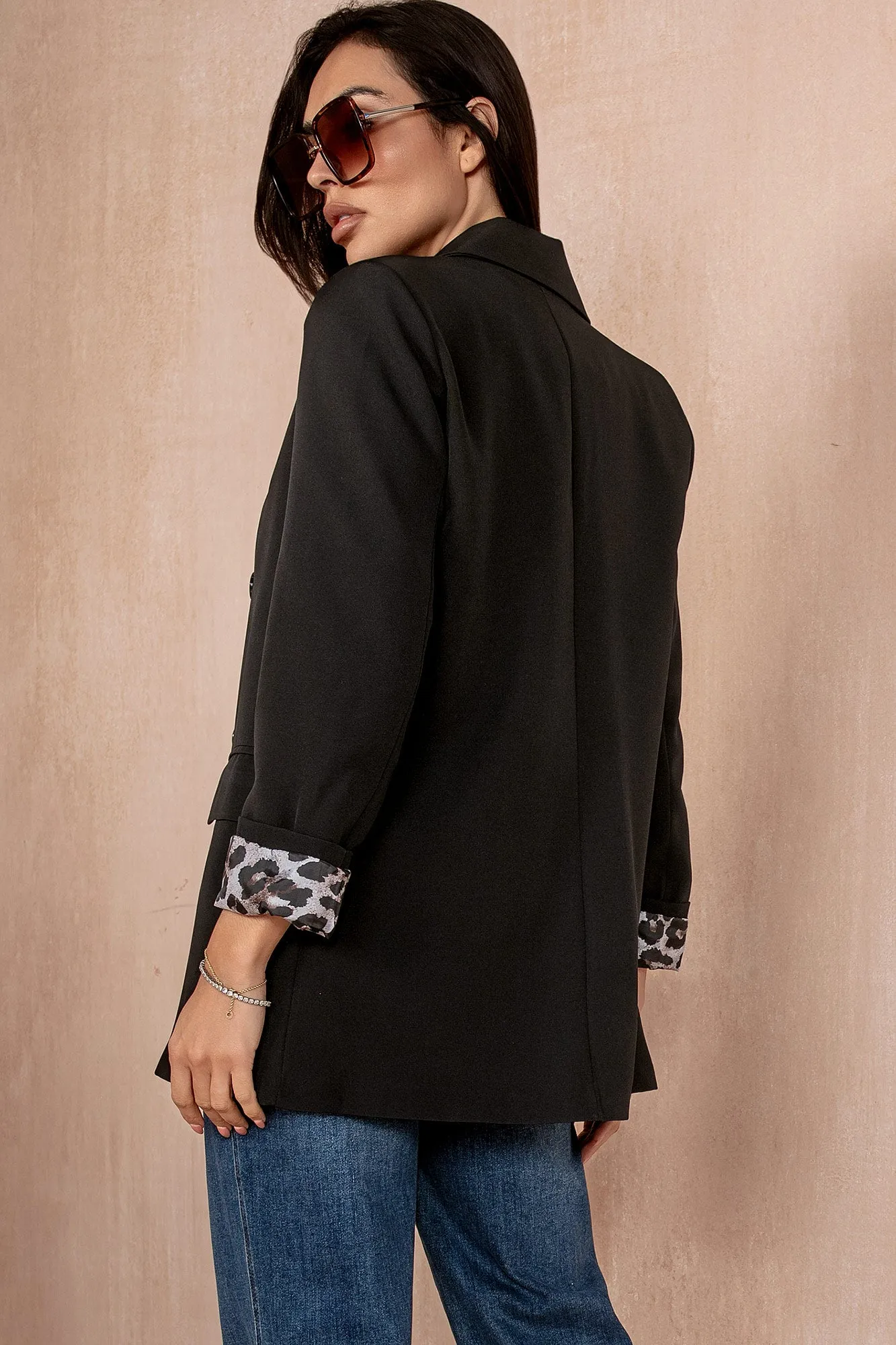 Sinead Black Double Breasted Blazer sold by Va Va Voom product image thumbnail 4