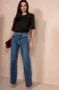 Raelynn Black Padded Shoulder T-Shirt sold by Va Va Voom