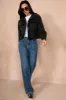 Ruby Black Cropped Shacket sold by Va Va Voom