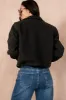 Ruby Black Cropped Shacket sold by Va Va Voom