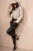 Wynter Cream Leather Look Biker Jacket sold by Va Va Voom