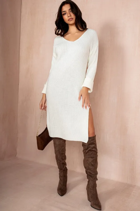 Sawyer Cream Knit Dress sold by Va Va Voom