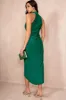 Lola Green Slinky Halter Neck Dress sold by Va Va Voom