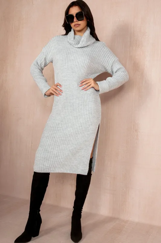 Uchenna Grey Knit Dress sold by Va Va Voom