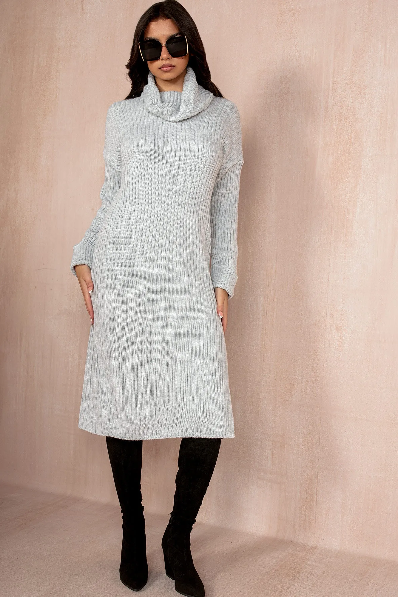 Uchenna Grey Knit Dress sold by Va Va Voom product image thumbnail 2